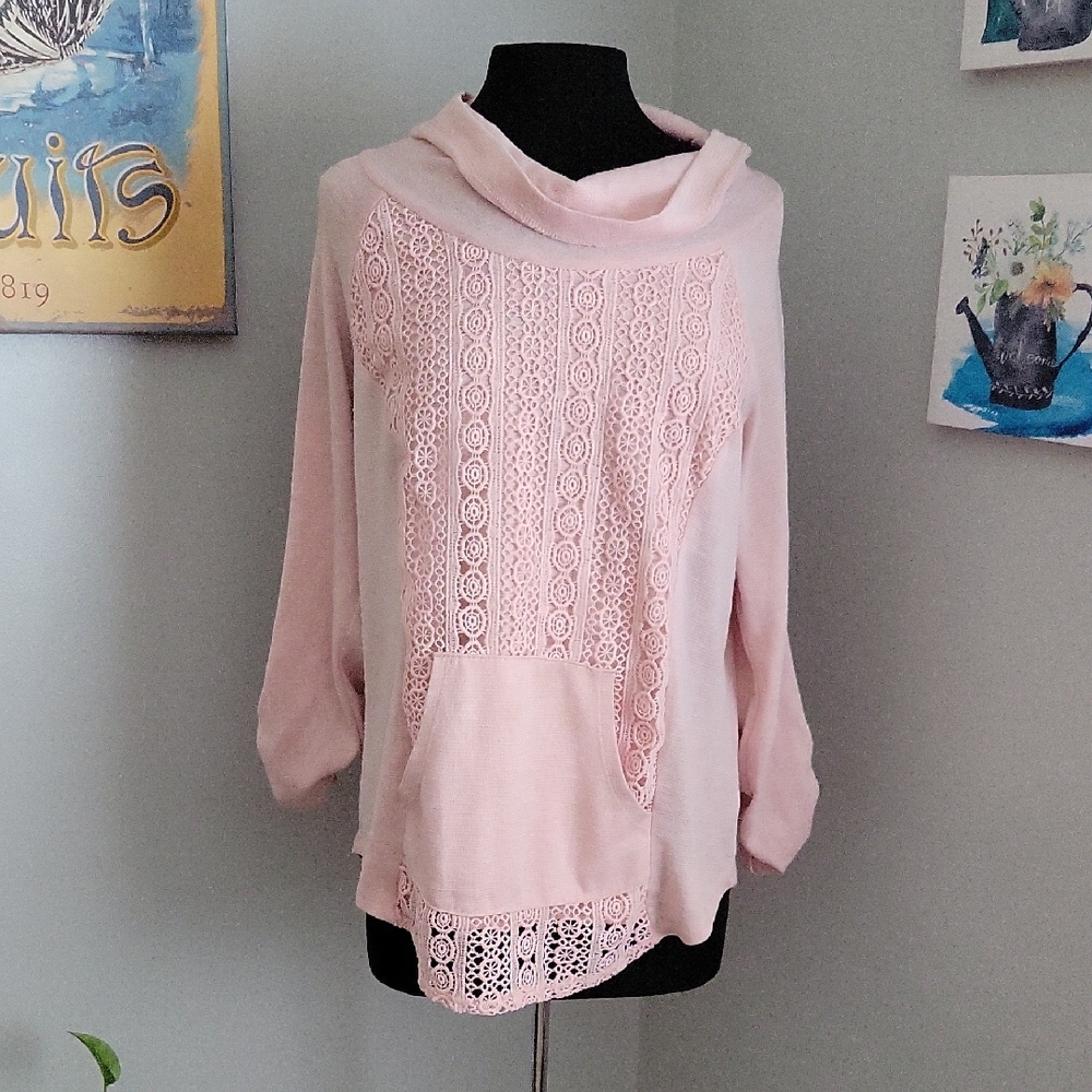 No Boundaries Pink Lace Blouse